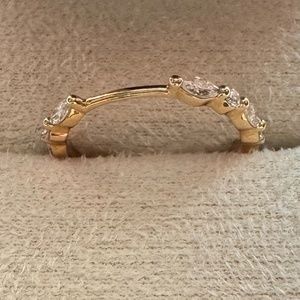 BRAND NEW 14k Yellow Gold with Moissanite Size 6 1/2 with spacer